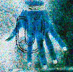 Blue hand