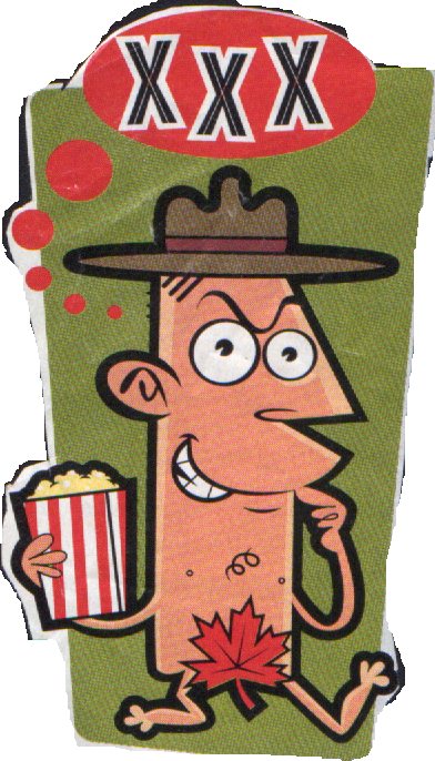 this cartoon of a typical Canadian guy came from Entertainment Weekly.