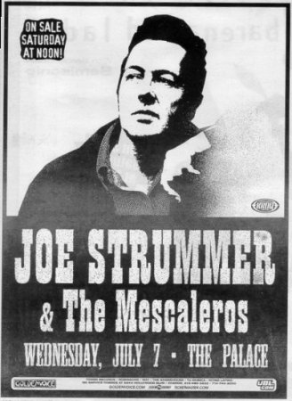 Ad for Strummer Concert