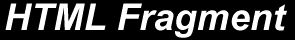 HTML Fragment