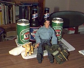 Having a beer