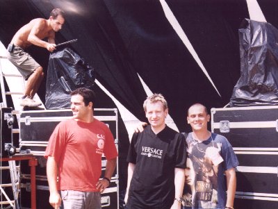 Gianluca e Lele con Big Dan Forbes,  29/8/99
