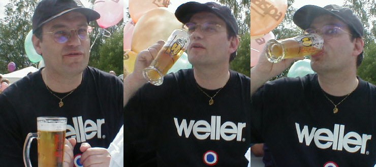 Me drinking beer