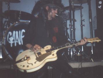 Tyla with band 'Gangshow' at 'The Stage' in Hanley.