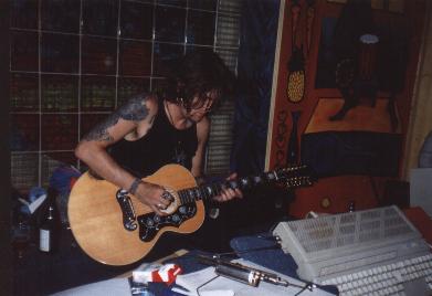 Tyla in control room of Spirit Studios