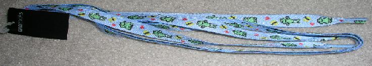 Fat shoelaces from Gadzooks- NWT. Baby blue with little frogs on it. $1 ...