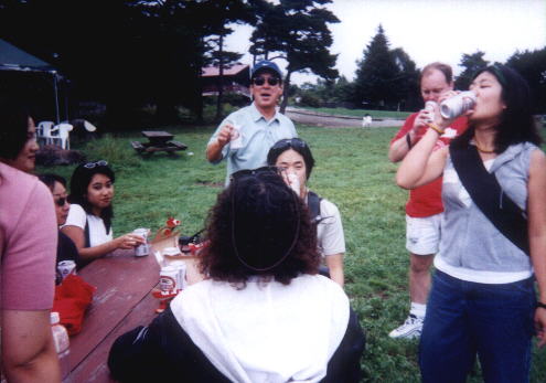 Dr Aso explaining the finer points in life.