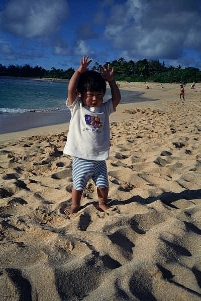 Yuto with hands in the air.