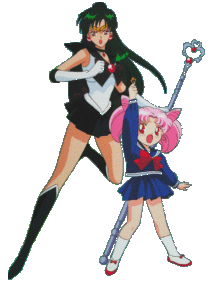 Sailor Pluto con la peque�a dama