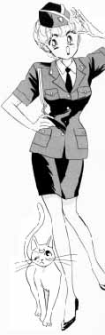 Minako como mujer polica