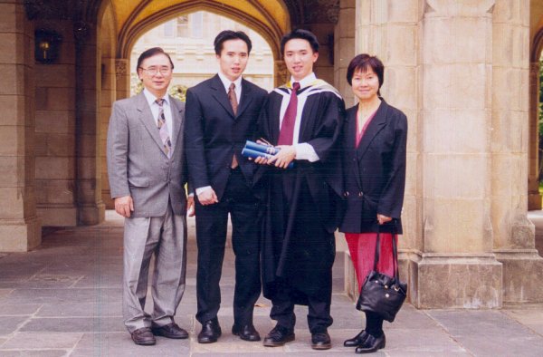 Dad, Raymond, me and Mum