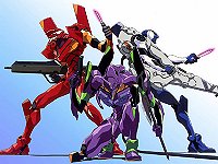Evangelion Units 00, 01, and 02