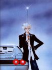 Haruka - very handsome - dressed with open shirt, holding her sword