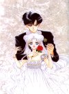 Prince Endymion hugging his moon princess
