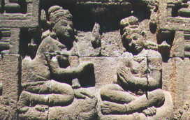 faces on burbudur's relief