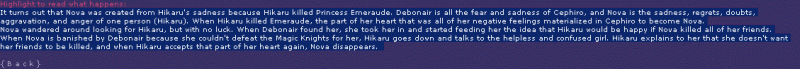 After highlighting... (From Story Page)