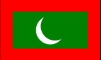 Maldives Flag. Not to scale