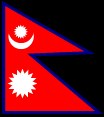 Nepal flag. Not to scale