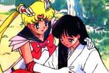 Usagi helping Rei