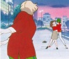 Michiru holding Makoto's pure heart