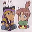 Mits-chan and Chiri-chan in SD form