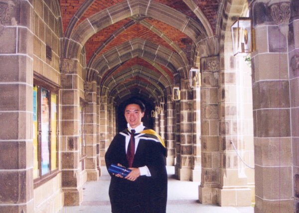 Me at corridor of Law building