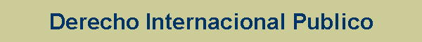 Derecho Internacional Publico