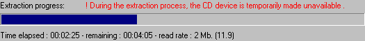 Extraction progress