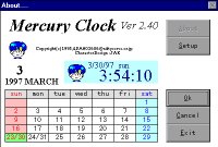 Download the Mercury ScreenSaver & Clock