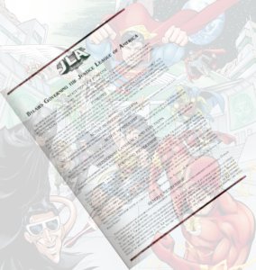 The JLA Charter from the JLA SOURCEBOOK from WEG (2000).