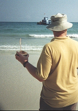 Author of these pages, coconut in hand