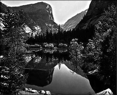 Mirror Lake and Mount Watkins by Ansel Adams