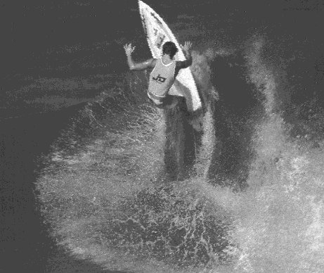 Surfer going for it!