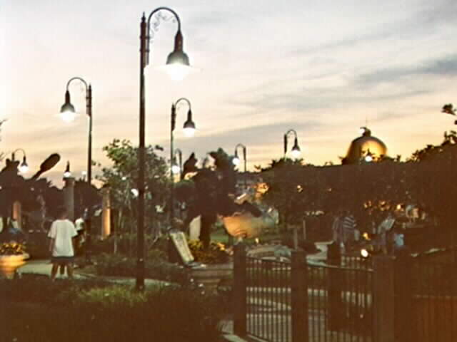 The Fantasia Gardens course at dusk