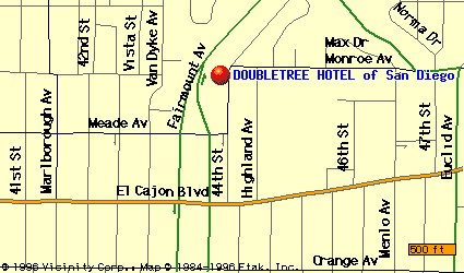 DoubleTree Map of San Diego