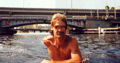 Jeff heading north on the Hillsborough River, going towards the Platt Street bridge.