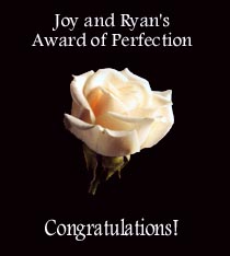 Joy and Ryan's Award of Perfection!