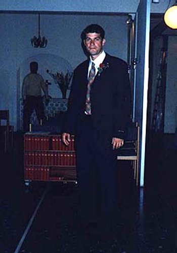 The groom-to-be prior to the ceremony