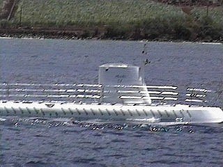 Close shot of Atlantis Submarine