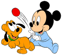 Mickey and Pluto