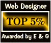 TOP 5% WEB DESIGNER AWARD