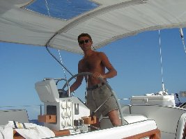 Pete at the helm of Integrity