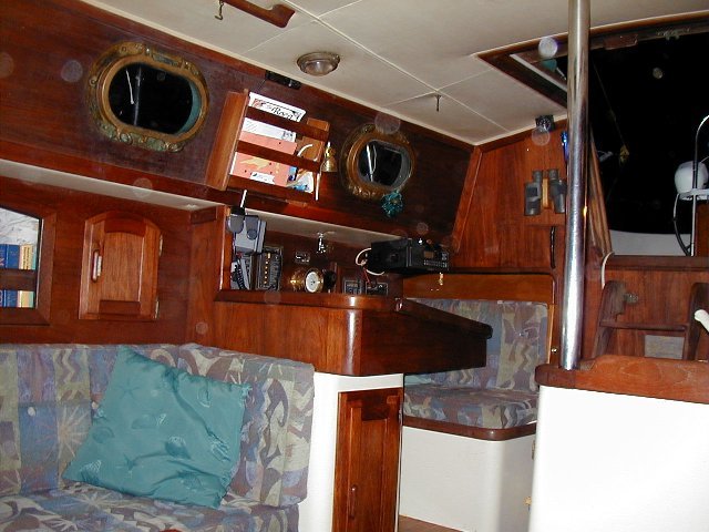 The Nav station from port settee