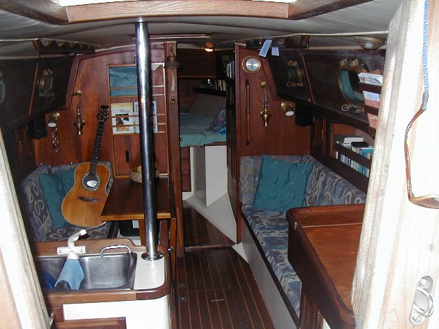 A view through the companionway hatch