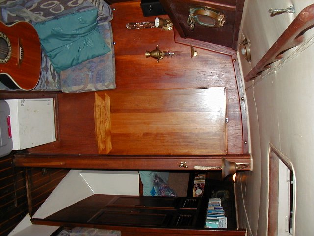 And with table folded away to the bulkhead
