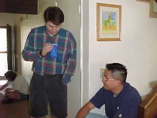 Ryan and Jon gabbing