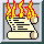 scroll on fire