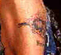 ravens ankh tattoo on his shin