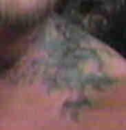 ravens ankh tattoo on his neck