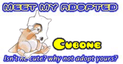 I've adopted a Cubone at the Official Pokemon Adoption Center, Get yours today!